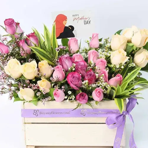 Pink, Purple, Peach Roses Bouquet for Mother’s Day