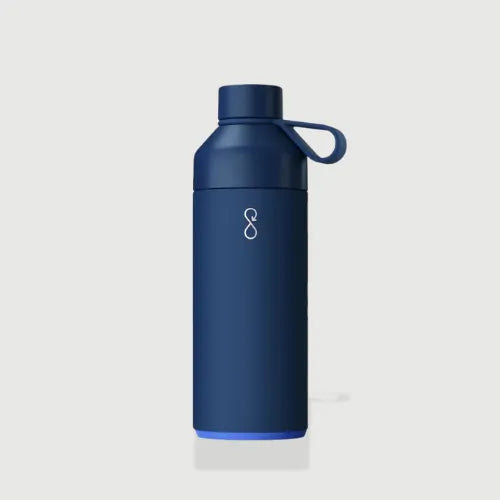 Reusable Ocean Bottle 1L with double-wall insulation, keeping drinks hot or cold while funding ocean plastic collection in Dubai, UAE