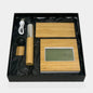 Office Gift Set 07 with bamboo powerbank, desk clock & pen - Dubai, UAE