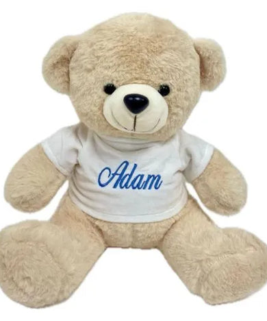 Beautiful baby gift basket with personalized teddy bear, chocolates & essentials (UAE).