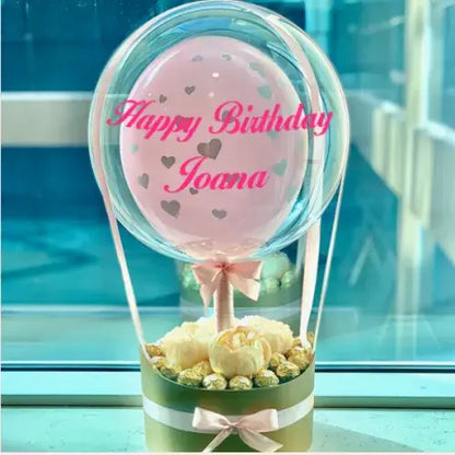 Personalized Birthday Gift with Ferrero and Balloon Dubai