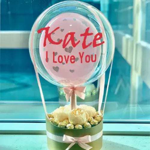 personalized gifts Dubai hot air balloon Ferrero chocolates