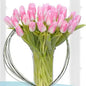 Pink Tulips in Vase - Flower Bouquet