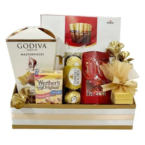 Indulge with a premium chocolate gift hamper, perfect for any occasion (UAE).