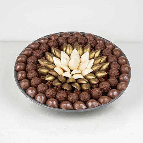 Premium chocolates tray with 117 luxury chocolates in assorted flavors.