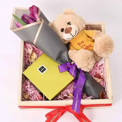 Soft Toy with Patchi Chocolates Gift Box in UAE