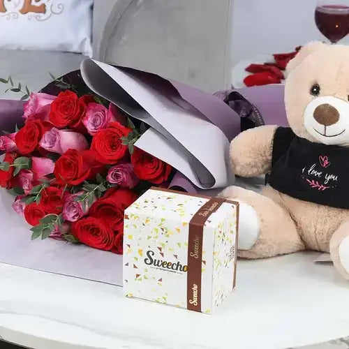 Bouquet with Premium Chocolates and Soft Toy for Special Occasions