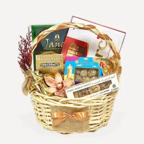 Ramadan Gift Basket with Tea and Sweets in Dubai UAE