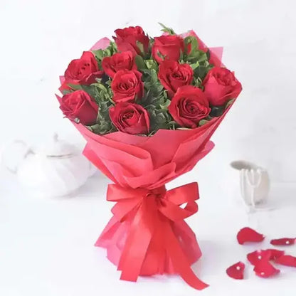 Red Roses Teddy Bear Gift in Dubai, UAE