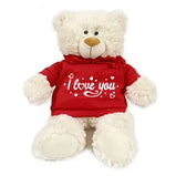 Romantic gift basket with Godiva chocolates and a plush "I Love You" teddy bear (UAE).
