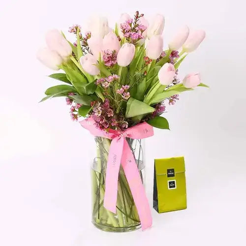 Send Tulips with Patchi Chocolate Gifts Online to Dubai UAE