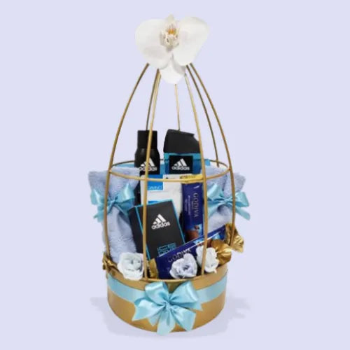 Send spa gift for him online in UAE with Adidas and Godiva products, beautifully wrapped from Giftshop.ae.