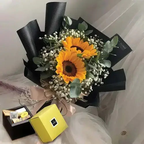 Sunflower and Patchi Chocolates Gift Set UAE