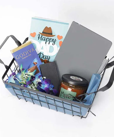  A beautifully wrapped Father's Day gift hamper