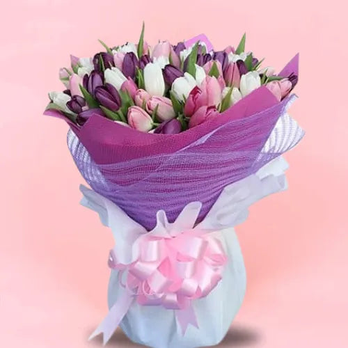 Romantic Tulips Flower Bouquet UAE