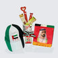 UAE National Day Gift Set with chocolates, cap, mug, scarf, and UAE-themed packaging, available at Giftshop.ae