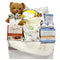 Baby gift basket with essentials, clothes, toys & chocolates. Newborn gift Dubai delivery.